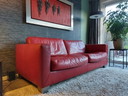 Matteo Grassi sofa leather red.