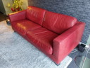 Matteo Grassi sofa leather red.