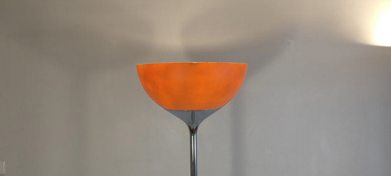 Image 1 of Gorgeous Authentic Floor Lamp Signed Harvey Guzzini 1970 Made In Italia