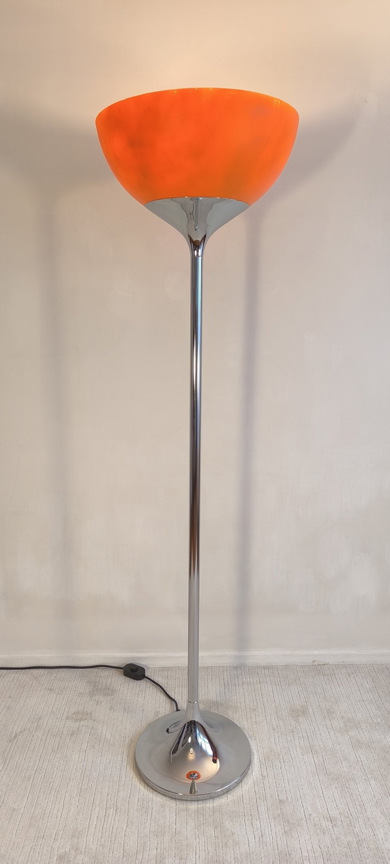 Image 1 of Gorgeous Authentic Floor Lamp Signed Harvey Guzzini 1970 Made In Italia