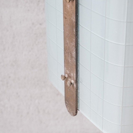 Image 1 of Vintage brass and glass pendant lamp, Italy 1970