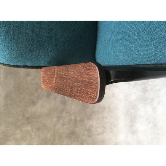 Image 1 of Vintage rosewood and aluminium office chair by Ico Parisi for Mim Roma, Italy 1960