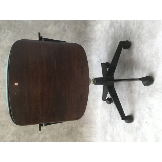 Image 1 of Vintage rosewood and aluminium office chair by Ico Parisi for Mim Roma, Italy 1960