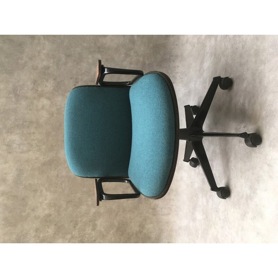 Image 1 of Vintage rosewood and aluminium office chair by Ico Parisi for Mim Roma, Italy 1960