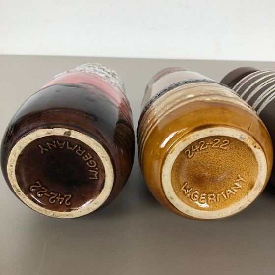 Image 1 of Set of 4 vintage ceramic vases for Scheurich, Germany 1970