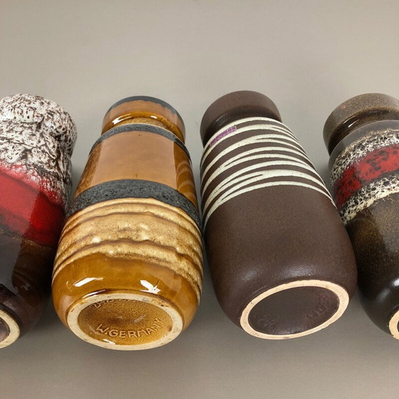 Image 1 of Set of 4 vintage ceramic vases for Scheurich, Germany 1970