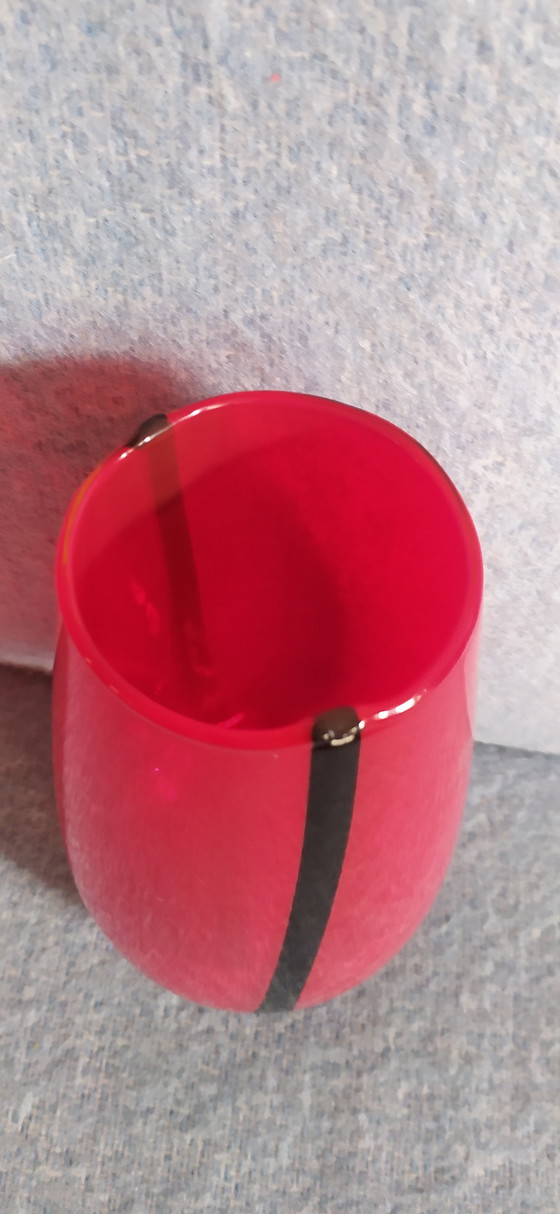 Image 1 of Unica vase, red/black, 1980'