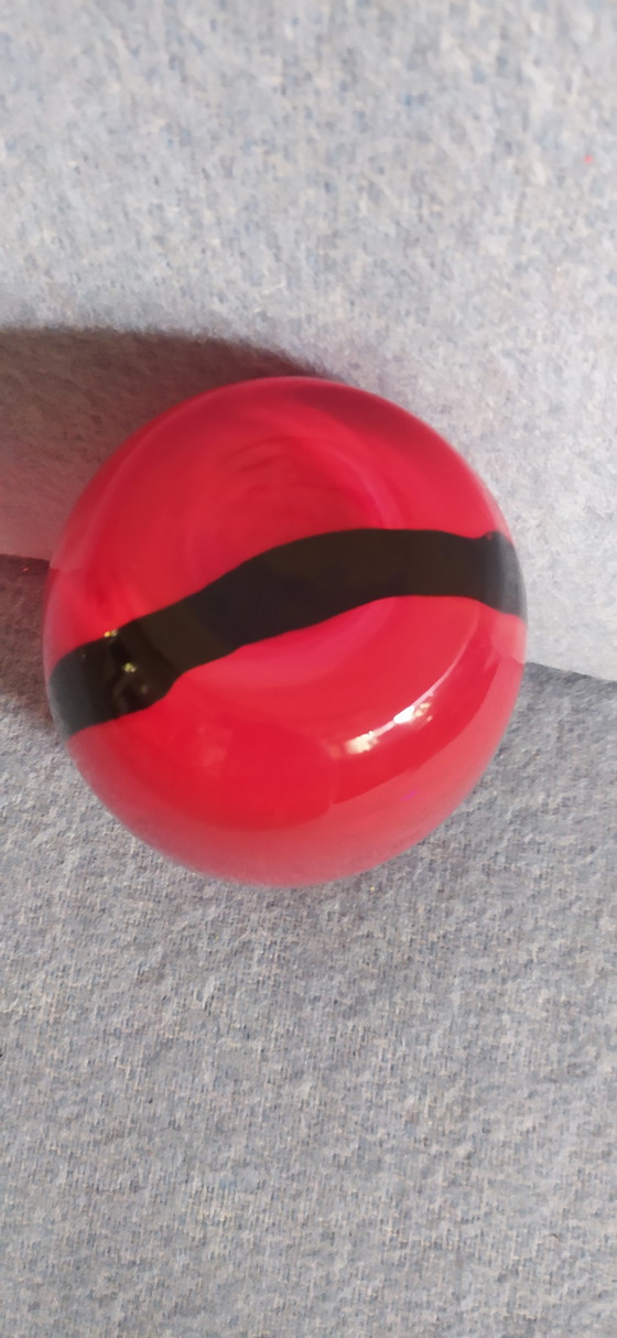 Image 1 of Unica vase, red/black, 1980'