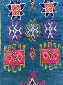 Blue Beautiful Berber Moroccan Runner Rug