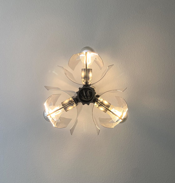 Image 1 of Lampada a sospensione cromata vintage anni '70