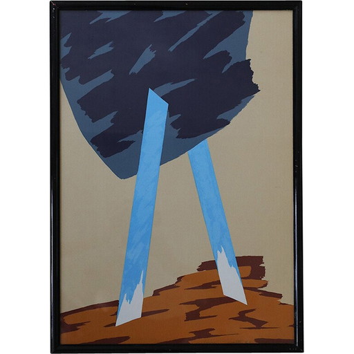 Vintage painting by Mino Ceretti, Italy 1988