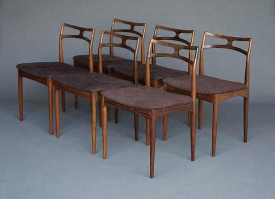 Image 1 of Model 94 Dining chairs By Johannes Andersen For Christian Linneberg, Denmark, 1960. Set Of 6