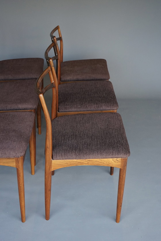 Image 1 of Model 94 Dining chairs By Johannes Andersen For Christian Linneberg, Denmark, 1960. Set Of 6