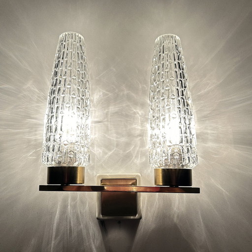 Vintage Double Glass Wall Light