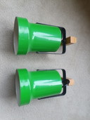 2x Vintage spotlights with rail