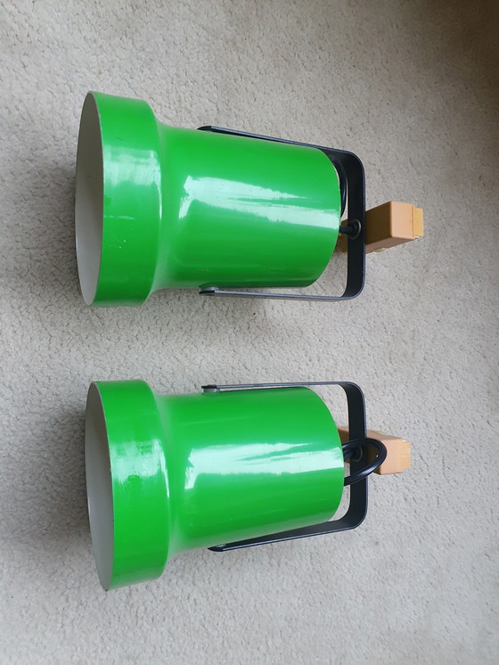 Image 1 of 2x Vintage spotlights with rail