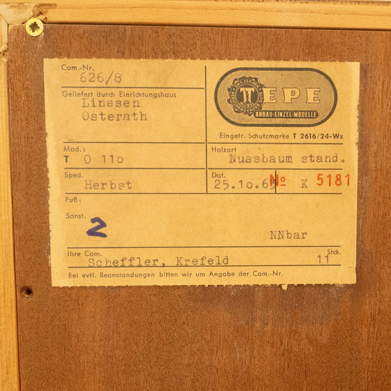 Image 1 of Lowboard with 4 drawers from Tepe, walnut, 1960s
