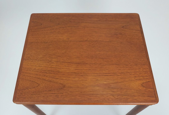 Image 1 of Danish Modern Teak Nesting Tables 3 Side Tables Early 1960S