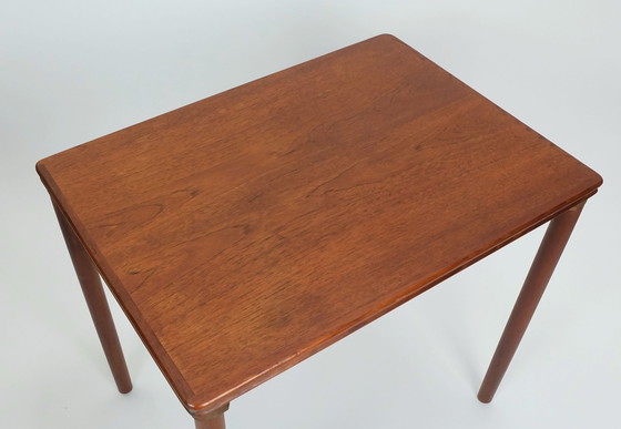 Image 1 of Danish Modern Teak Nesting Tables 3 Side Tables Early 1960S