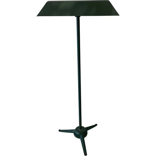 Green metal floor lamp, 1950