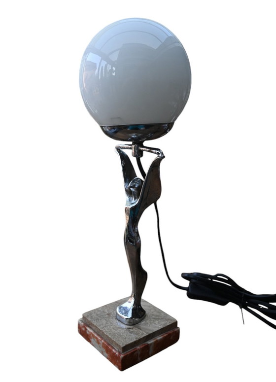 Image 1 of Chrome Art-Deco Table Lamp, 1920-30