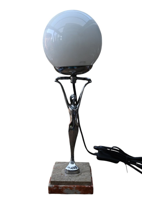 Image 1 of Chrome Art-Deco Table Lamp, 1920-30