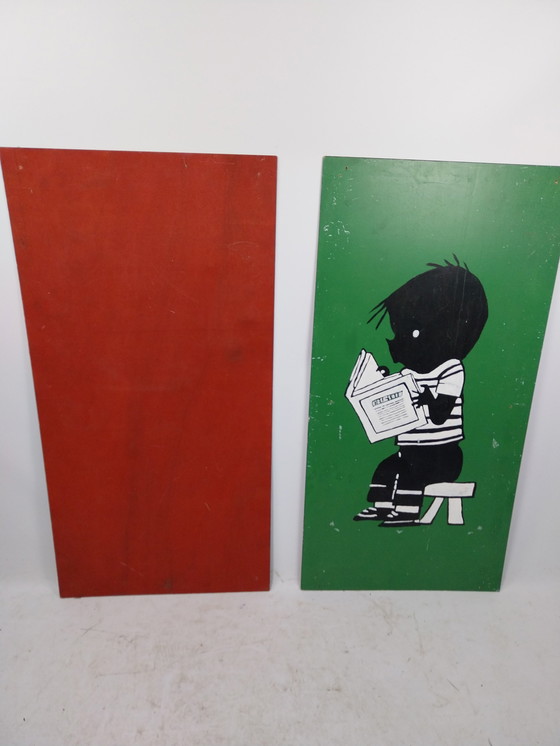 Image 1 of 1 X Set of Jip And Janneke Painted On Board. 1970'S