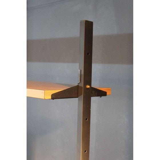 Image 1 of Vintage wrought iron bookcase with brass legs, 1950