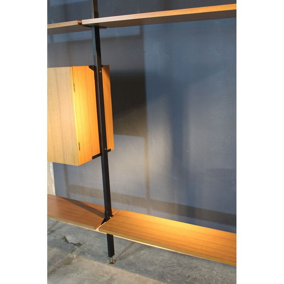 Image 1 of Vintage wrought iron bookcase with brass legs, 1950