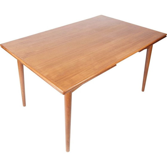 Image 1 of Danish vintage dining table in teak with extensions, 1960s
