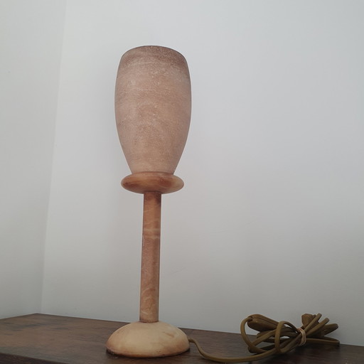 A. Pegasan Alabaster Table Lamp From The 1970s