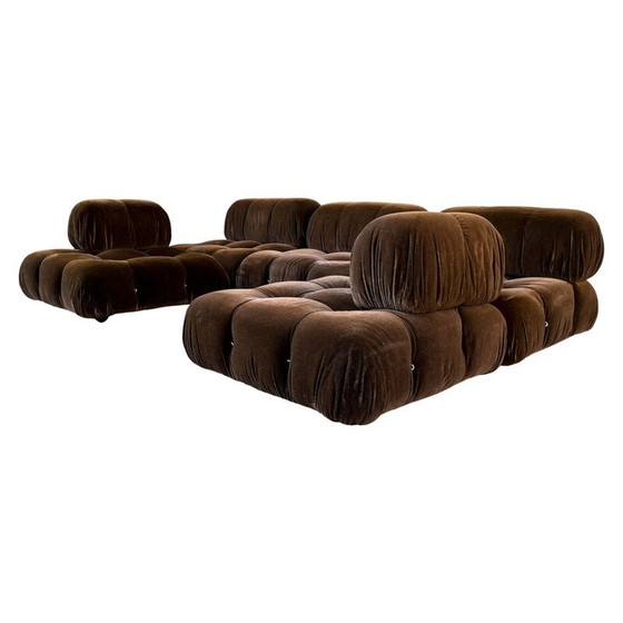 Image 1 of Vintage brown Alpaca velvet Camaleonda living room set by Mario Bellini for C&B Italia, 1972