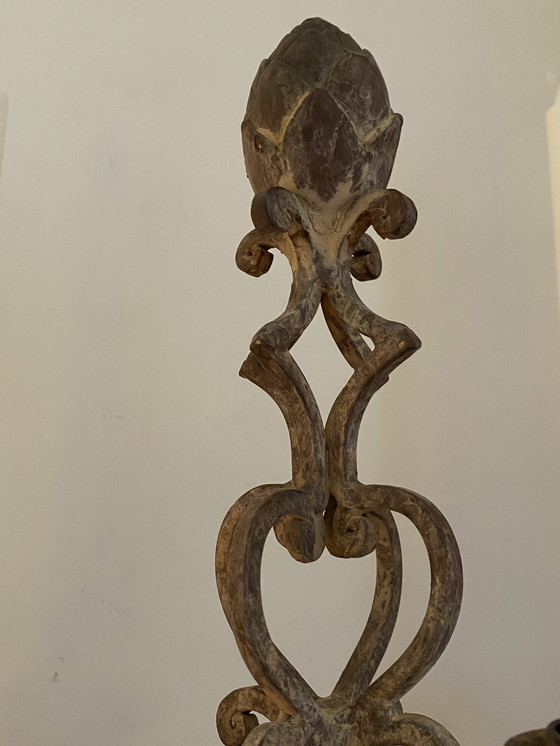 Image 1 of Cast Iron Large 4-Arm Candlestick