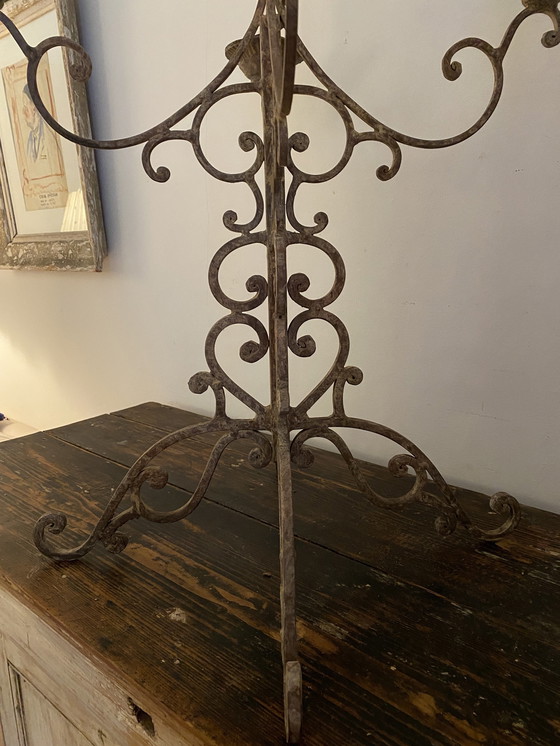 Image 1 of Cast Iron Large 4-Arm Candlestick