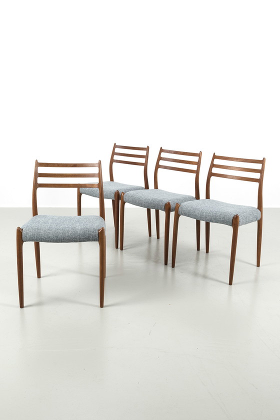 Image 1 of 4x JL Møllers Møbelfabrik '78' chair by Niels Møller