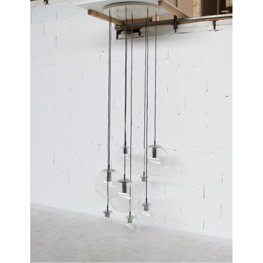 Vintage waterfall chandelier Raak Holland 1970