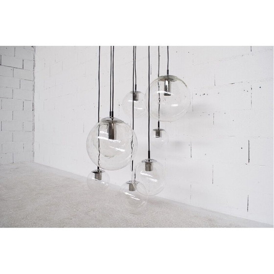 Image 1 of Vintage waterfall chandelier Raak Holland 1970