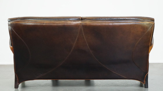 Image 1 of Leather Art Nouveau Design Sofa 2.5 Seater