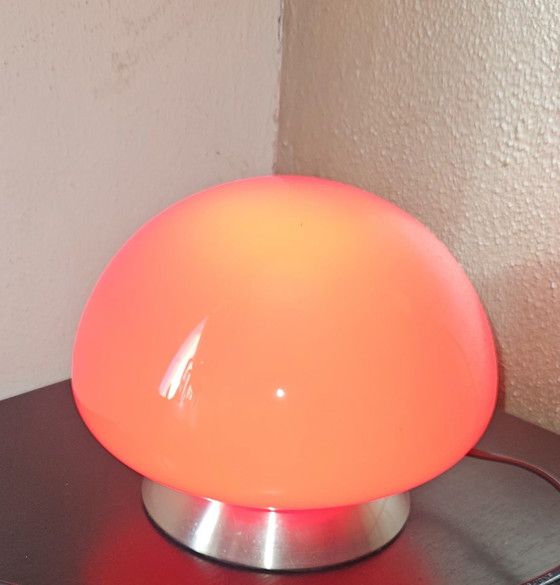 Image 1 of Red space age mushroom lamp retro