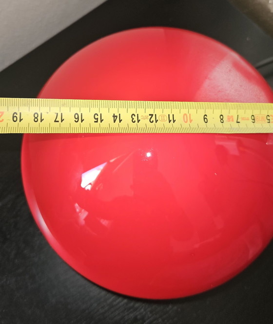 Image 1 of Red space age mushroom lamp retro