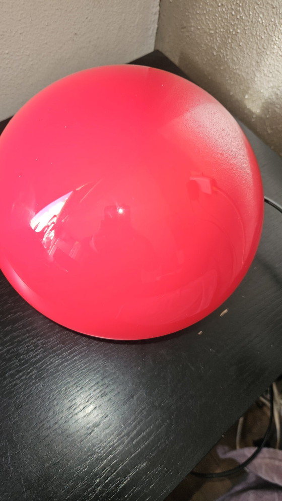 Image 1 of Red space age mushroom lamp retro