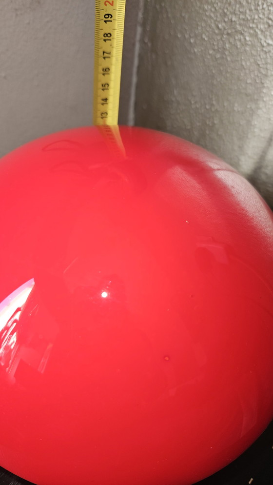 Image 1 of Red space age mushroom lamp retro