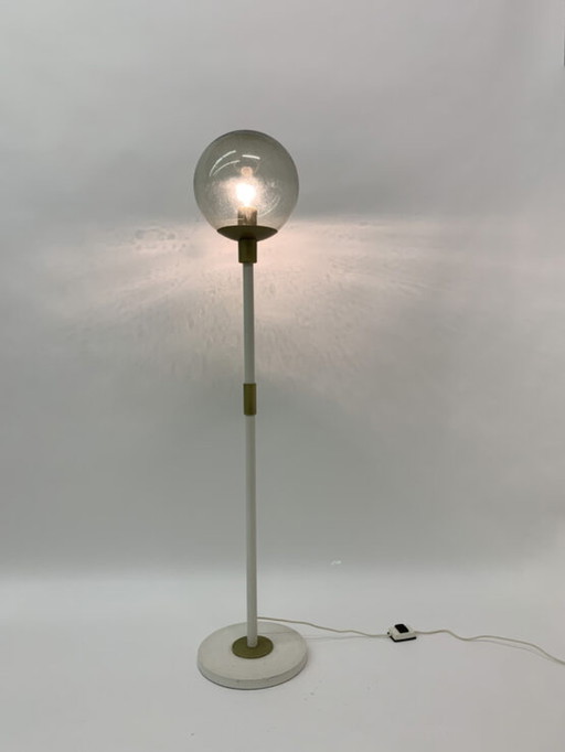 Vintage white gold floor lamp - 1970’s