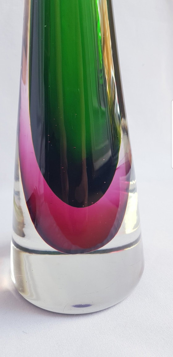 Image 1 of 50'S Flavio Poli For Seguso Large Murano Glass Sommerso Bottle 