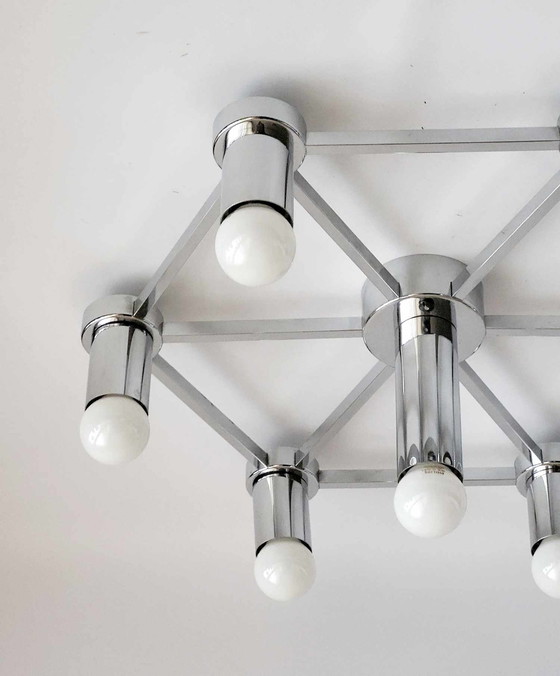 Image 1 of Chromed Metal ceiling lamp