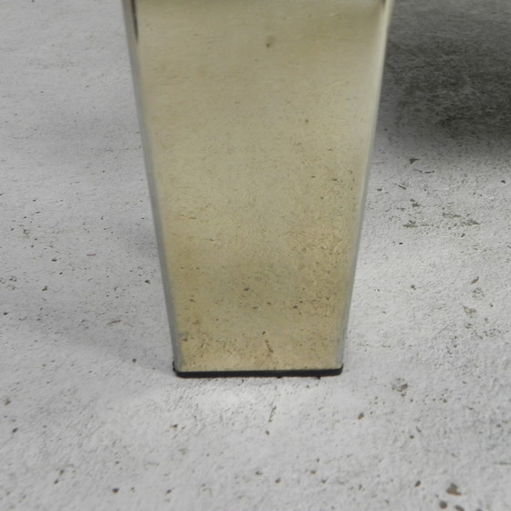 Image 1 of Table basse Belgo Chrom avec 2 étagères en verre, 1970