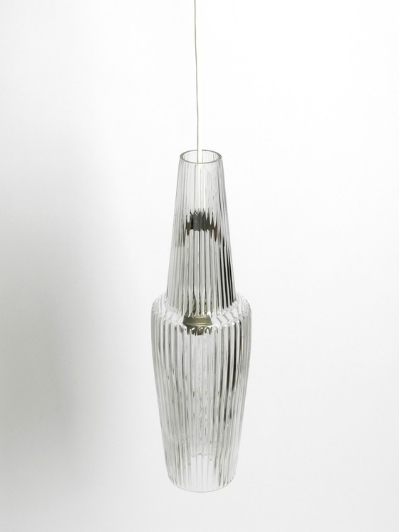 Image 1 of Rare original hand-blown crystal glass pendant lamp 'Pisa' by Aloys Ferdinand Gangkofner for Peill & Putzler 1952