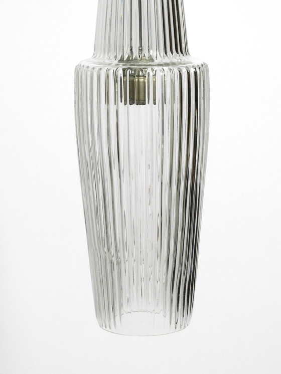 Image 1 of Rare original hand-blown crystal glass pendant lamp 'Pisa' by Aloys Ferdinand Gangkofner for Peill & Putzler 1952