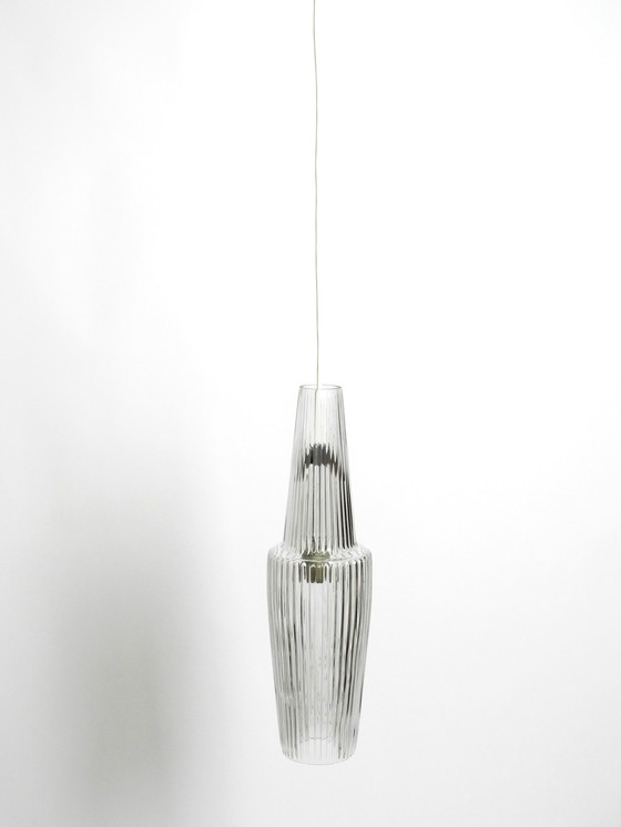 Image 1 of Rare original hand-blown crystal glass pendant lamp 'Pisa' by Aloys Ferdinand Gangkofner for Peill & Putzler 1952