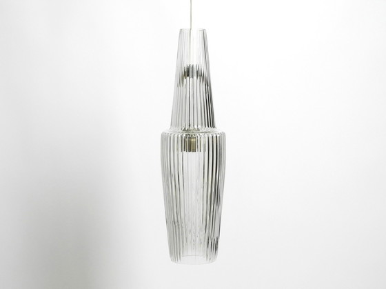 Image 1 of Rare original hand-blown crystal glass pendant lamp 'Pisa' by Aloys Ferdinand Gangkofner for Peill & Putzler 1952